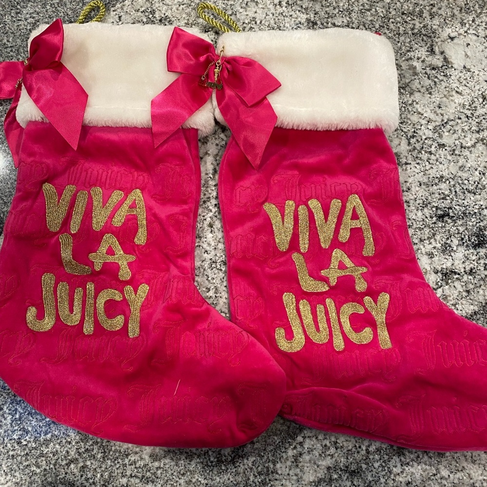Brand New Rare Juicy Couture Velvet Viva La Juicy Christmas Stockings